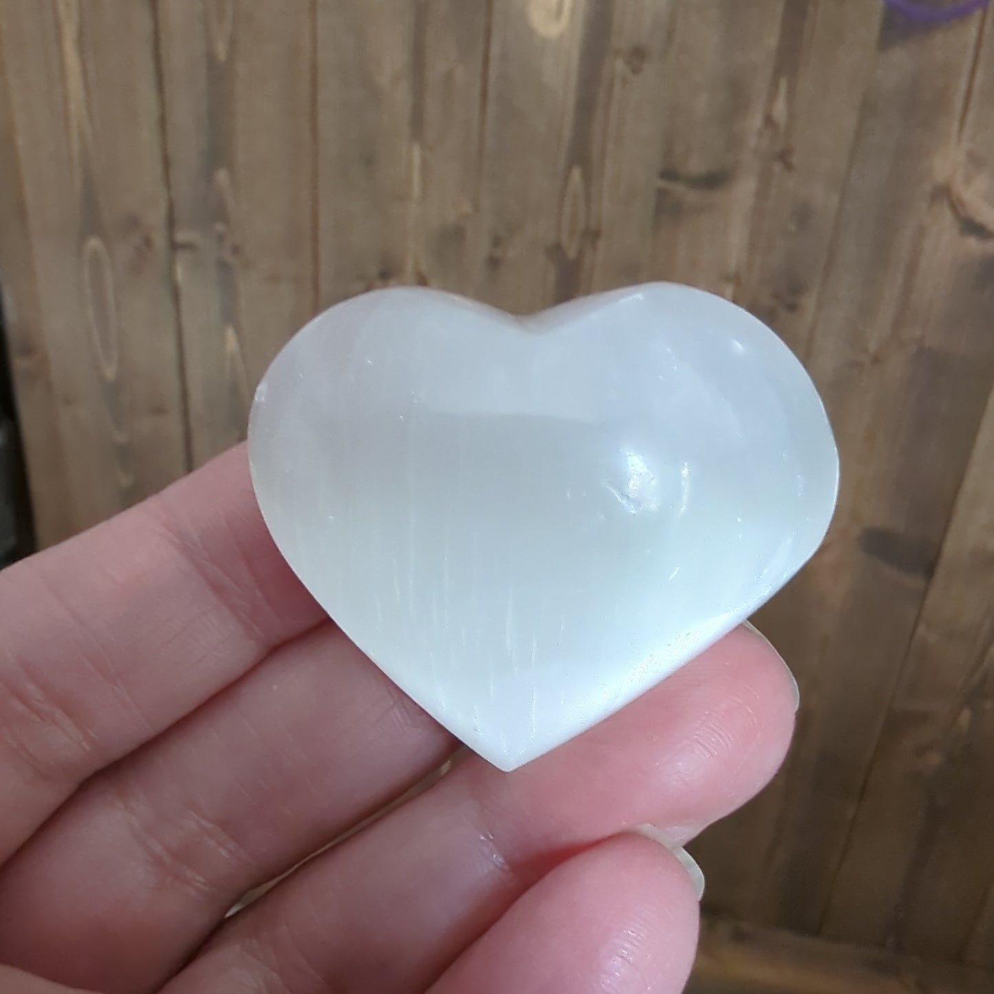 Satin Spar Puffy Heart - PROTECTION, STRENGTH, HEALING