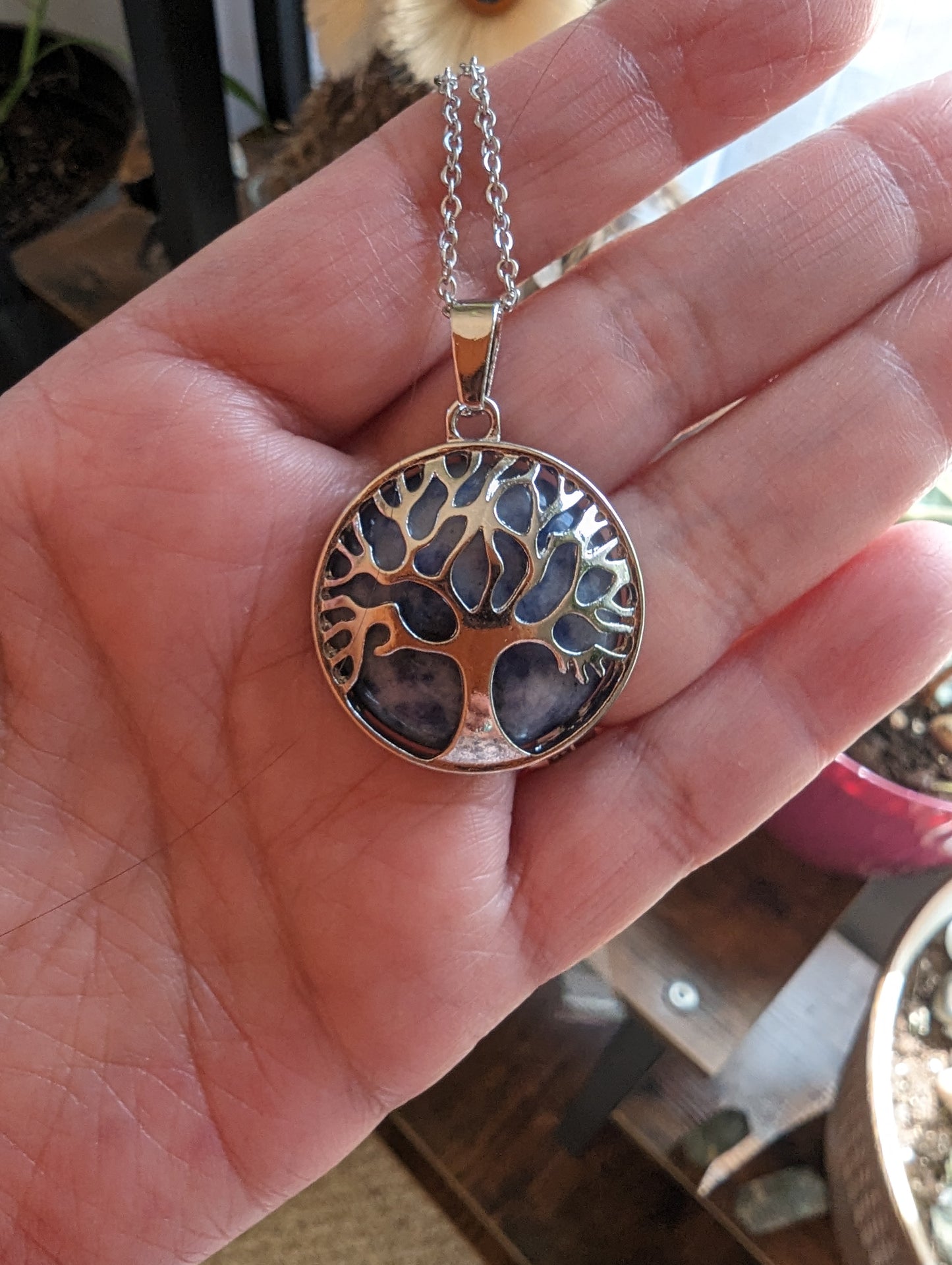 Tree of Life Pendant (Sodalite) - HARMONY, SELF EXPRESSION, FOCUS