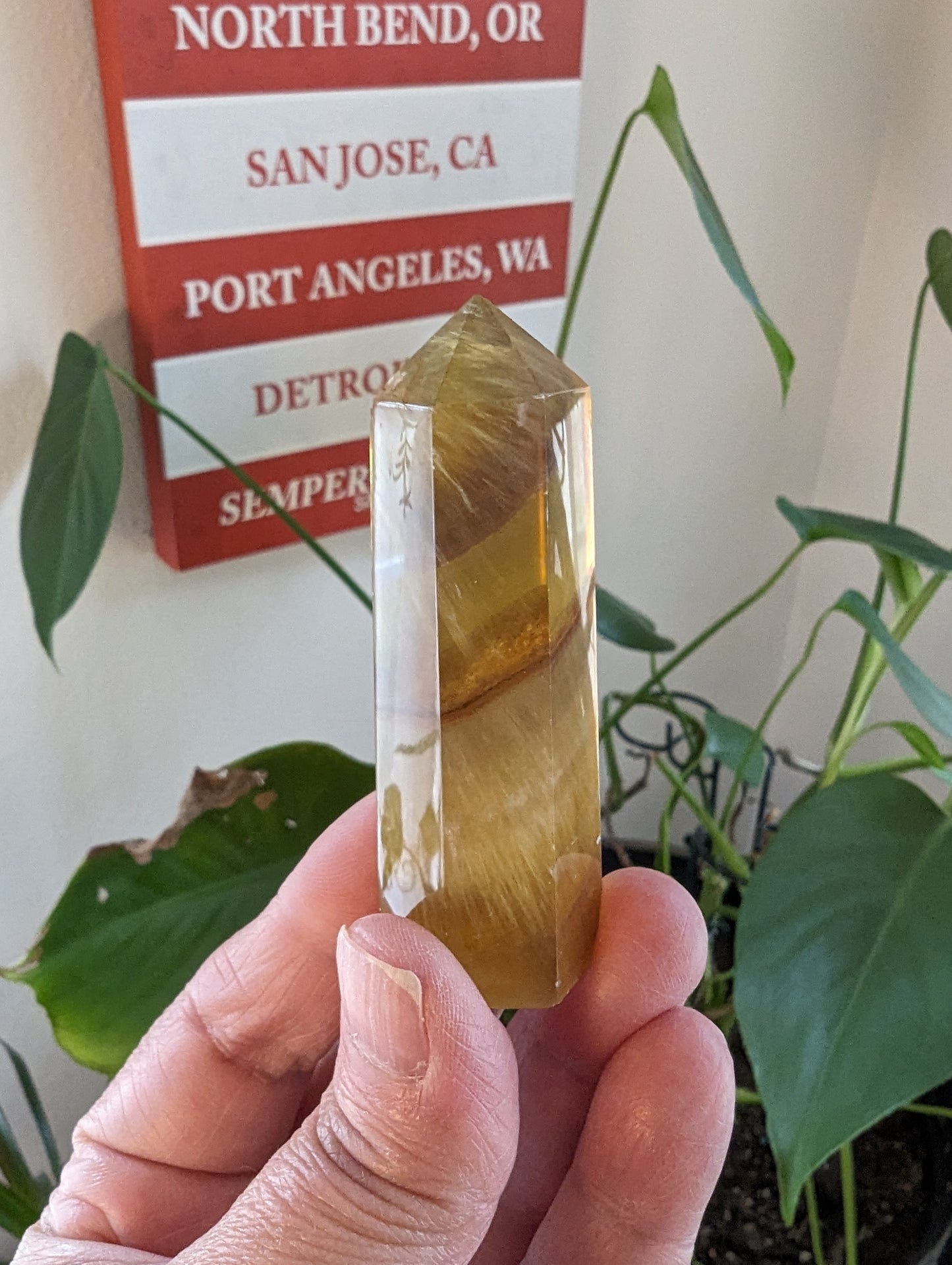 Yellow Fluorite Energy Tower - GROWTH, RE-ENERGIZE- HEALING