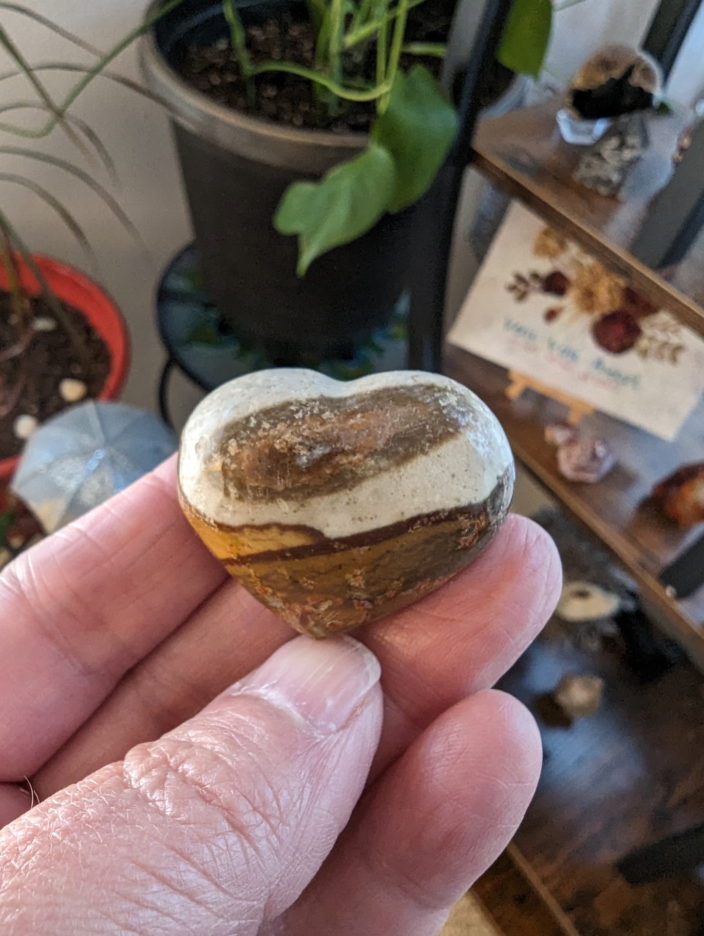 Polychrome Jasper Heart - COMPASSION, CONTENT, NURTURING