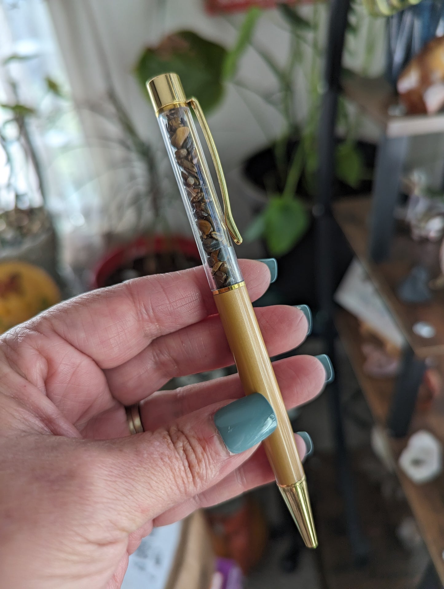 Tigers Eye Crystal Writing Pens - VITALITY, CONFIDENCE, MOTIVATION