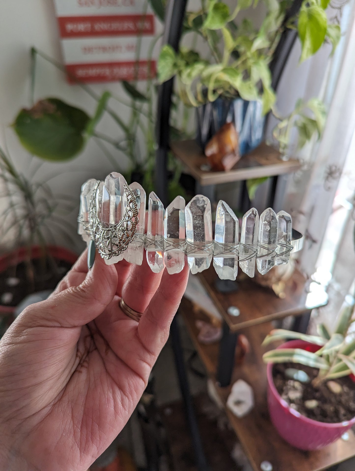 Clear Quartz Crystal Crown - SPIRITUAL GROWTH, PURITY, ENLIGHTENMENT