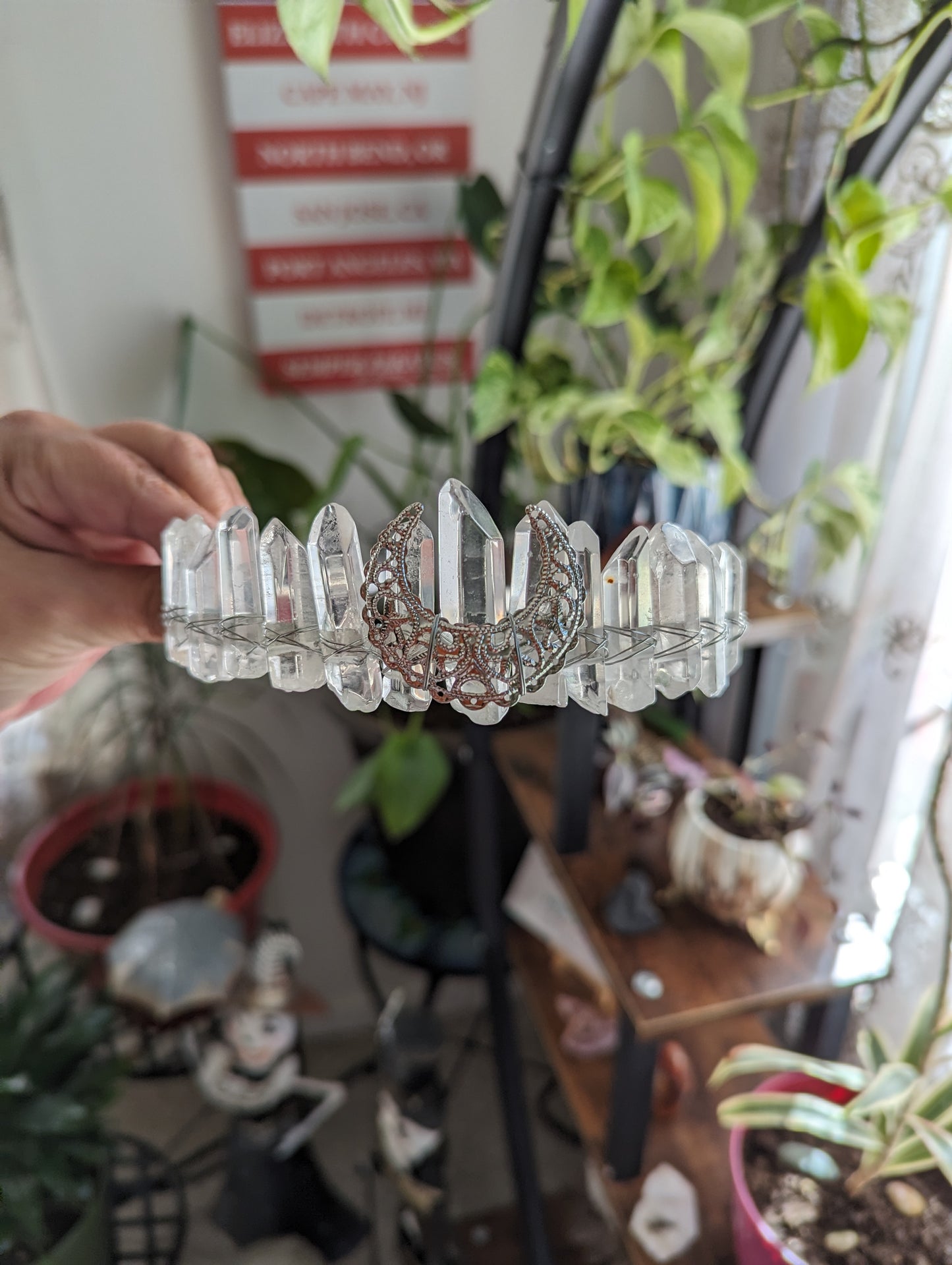 Clear Quartz Crystal Crown - SPIRITUAL GROWTH, PURITY, ENLIGHTENMENT