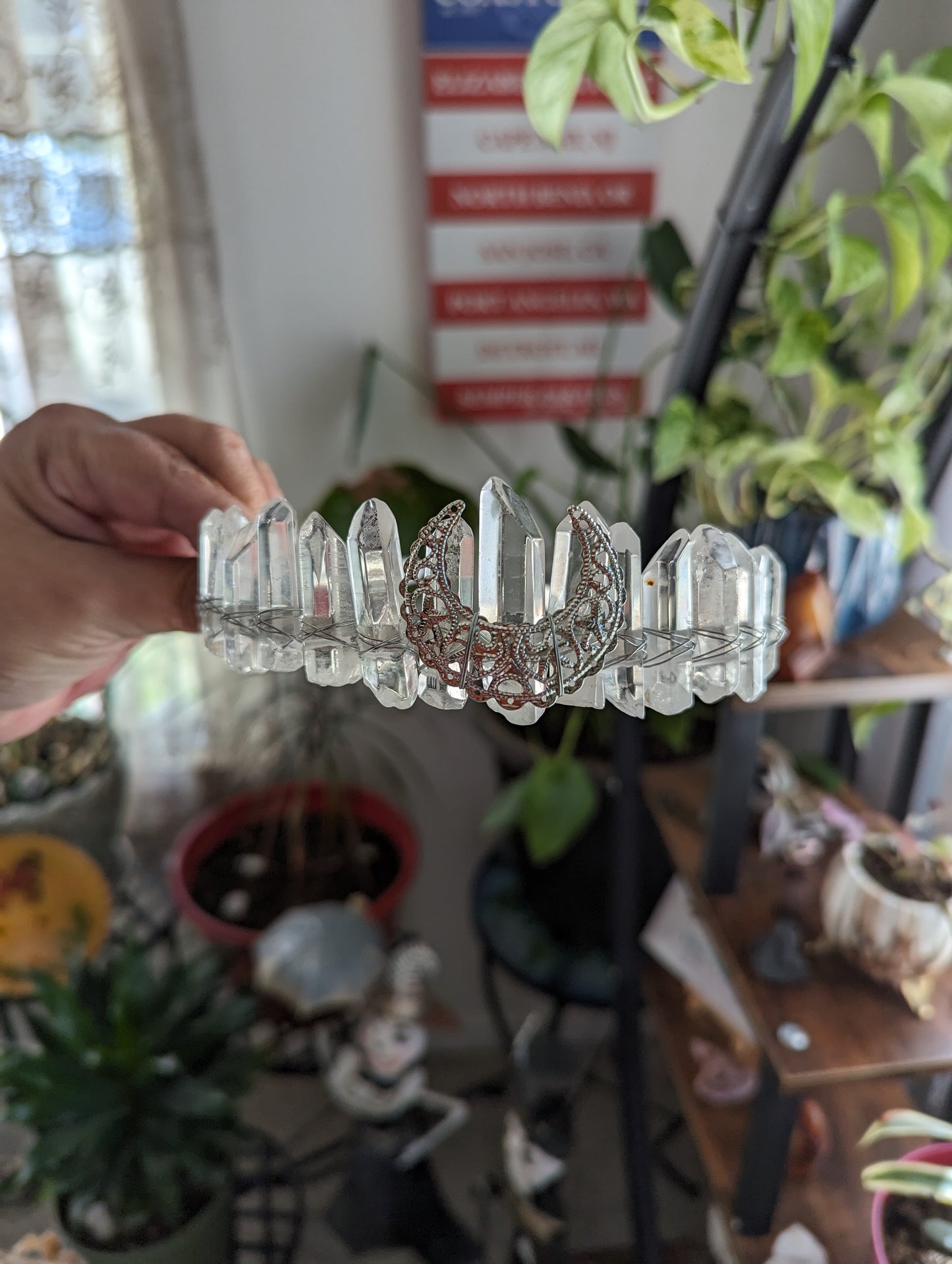 Clear Quartz Crystal Crown - SPIRITUAL GROWTH, PURITY, ENLIGHTENMENT