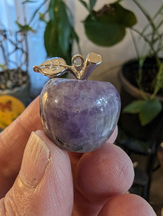 Apple Necklace (Amethyst) - WISDOM, SPIRITUALITY, CALMING