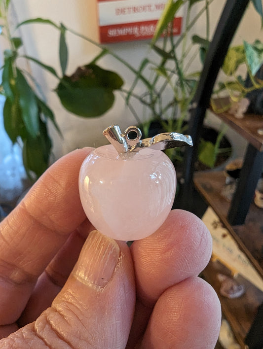 Apple Necklace (Rose Quartz) - LOVE, PROTECTION, FORGIVENESS