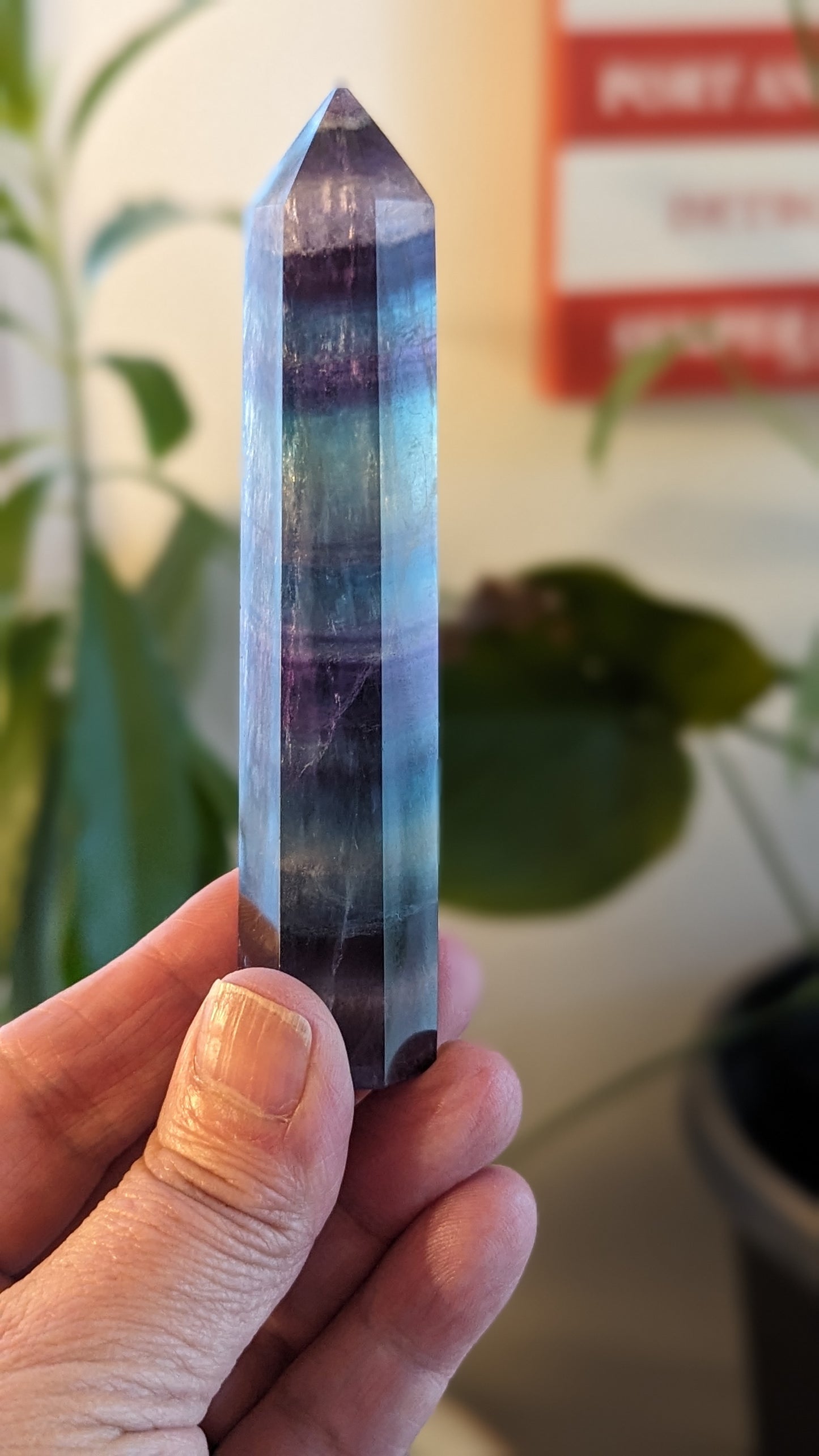 Rainbow Fluorite Energy Tower - GROWTH, RE-ENERGIZE- HEALING