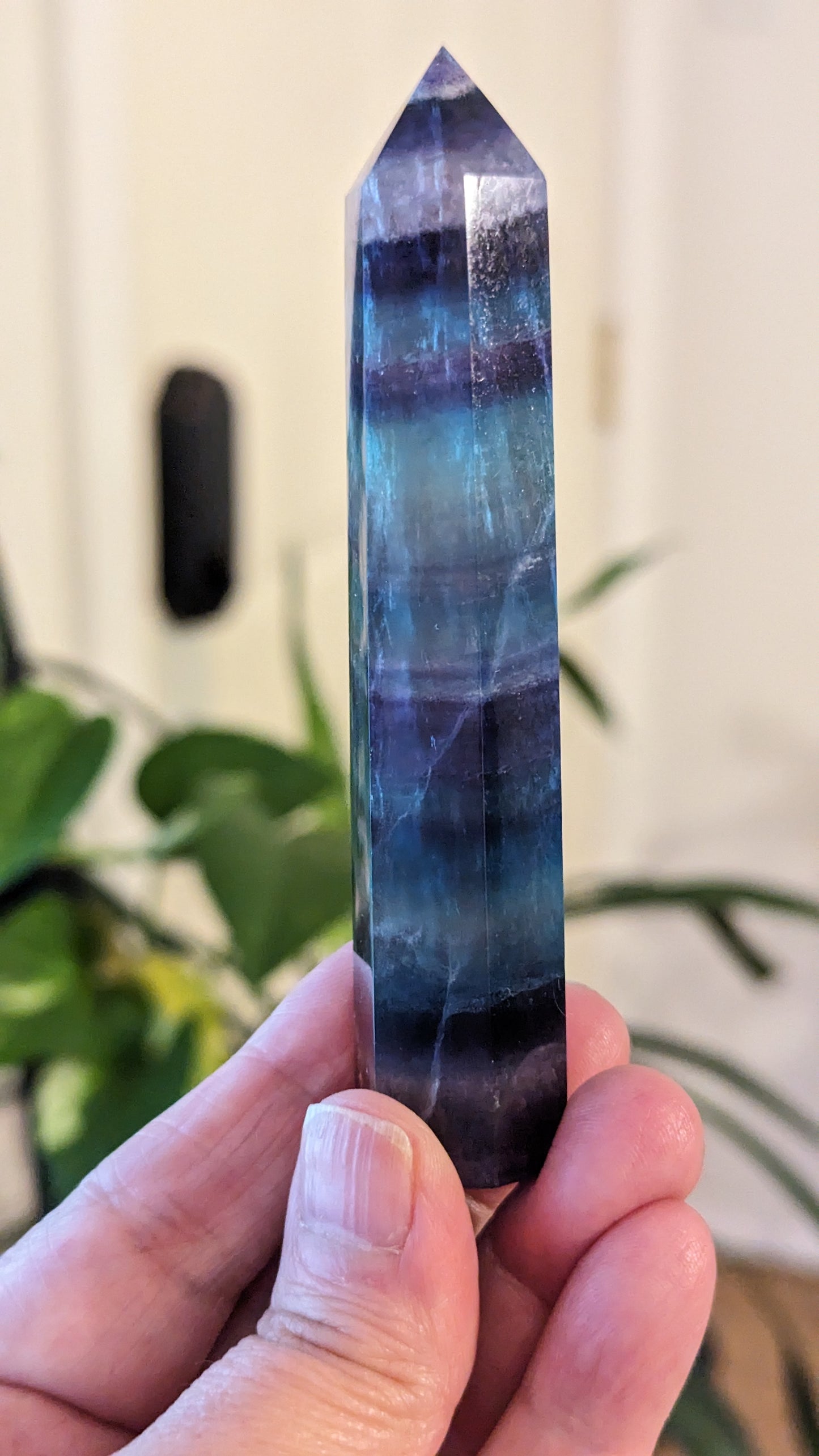 Rainbow Fluorite Energy Tower - GROWTH, RE-ENERGIZE- HEALING