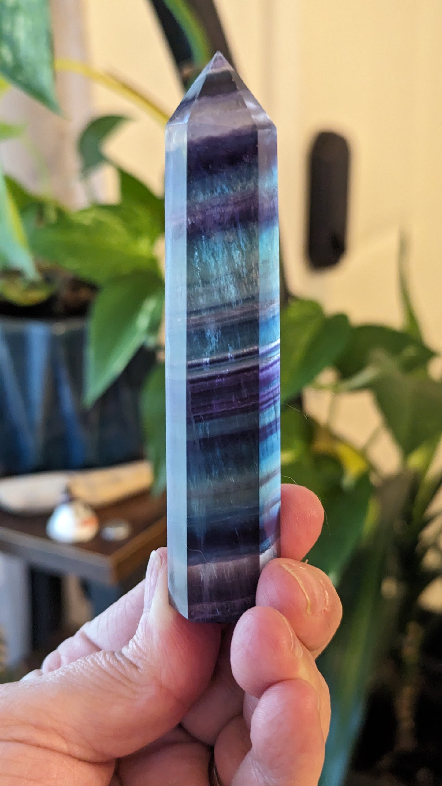 Rainbow Fluorite Energy Tower - GROWTH, RE-ENERGIZE- HEALING