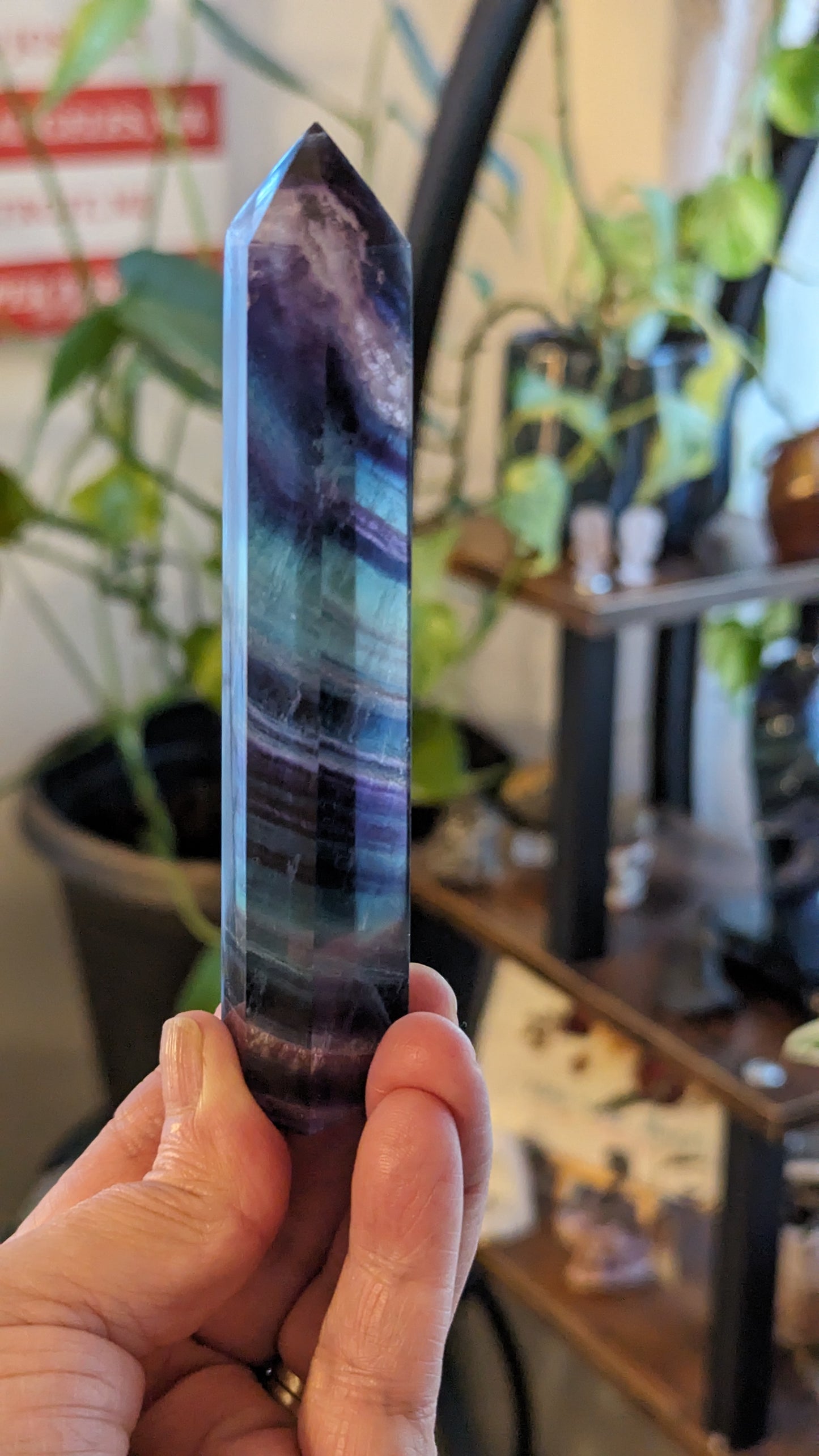 Rainbow Fluorite Energy Tower - GROWTH, RE-ENERGIZE- HEALING