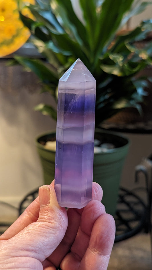 Purple Fluorite Energy Tower - INTUITION, PROTECTION, FOCUS