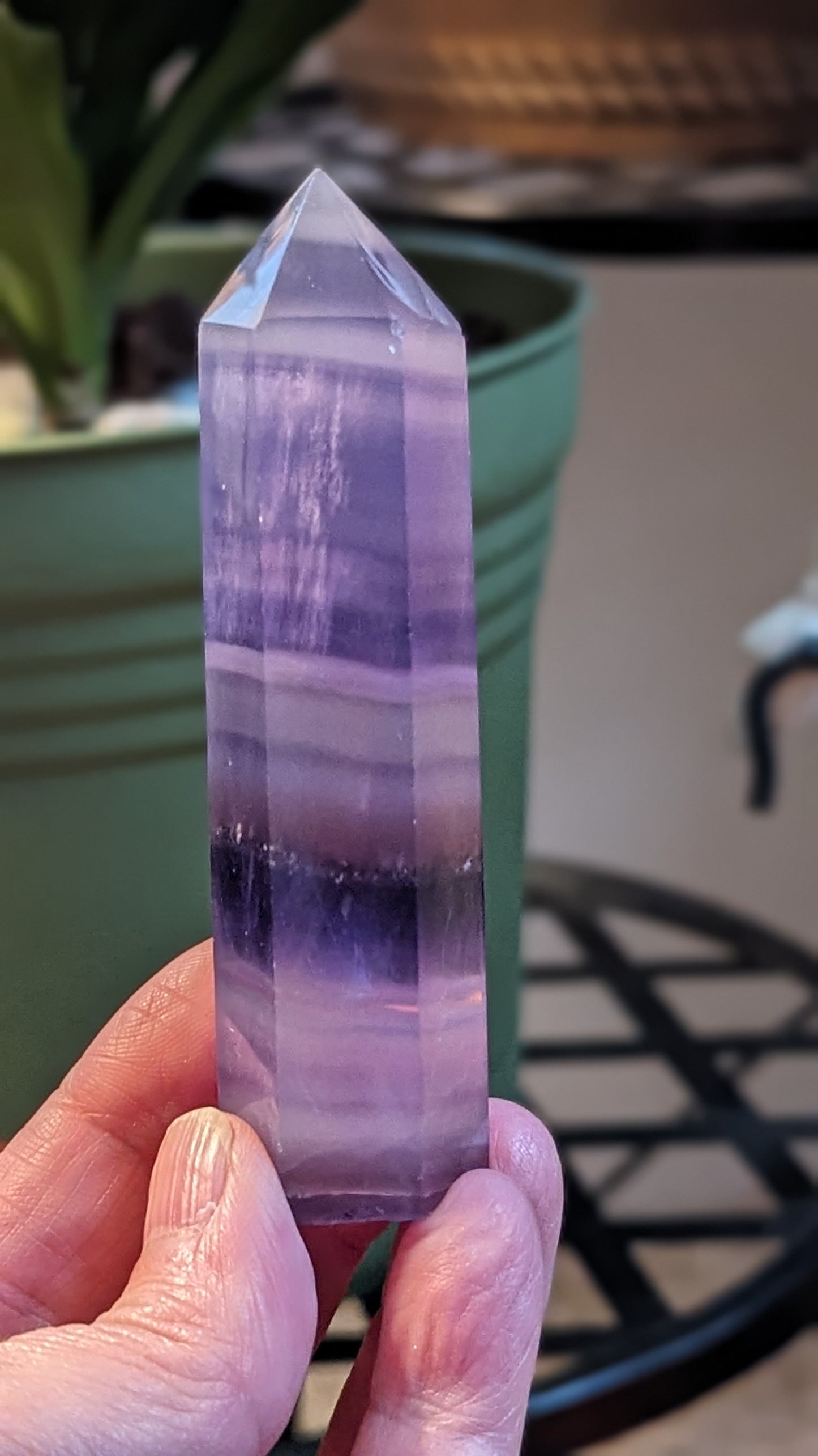 Purple Fluorite Energy Tower - INTUITION, PROTECTION, FOCUS