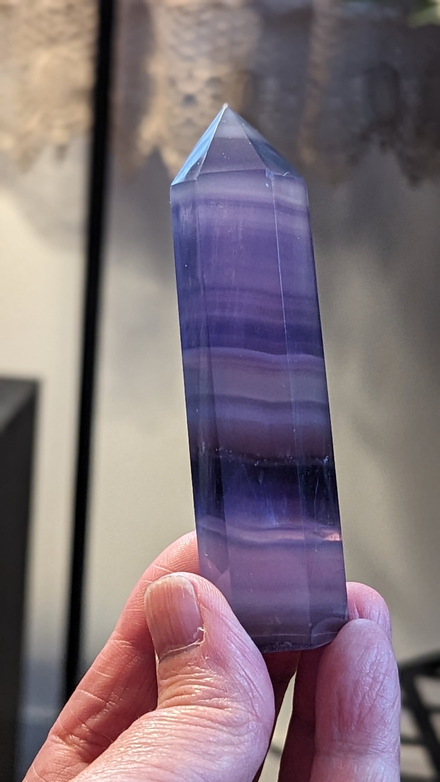 Purple Fluorite Energy Tower - INTUITION, PROTECTION, FOCUS