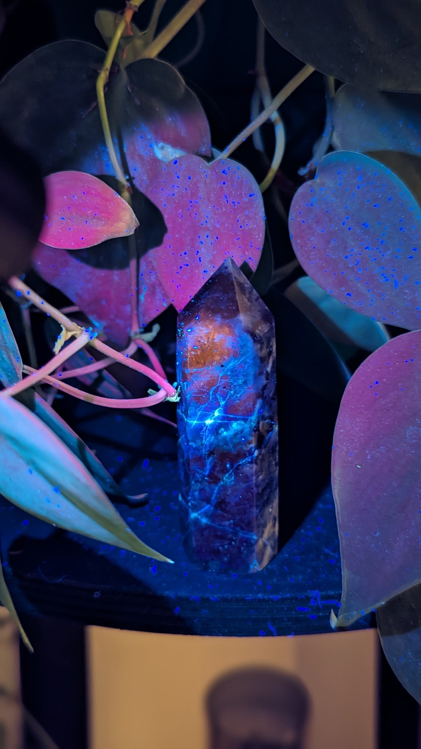 Sodalite Energy Tower (UV Reactive) - HARMONY, SELF EXPRESSION, FOCUS