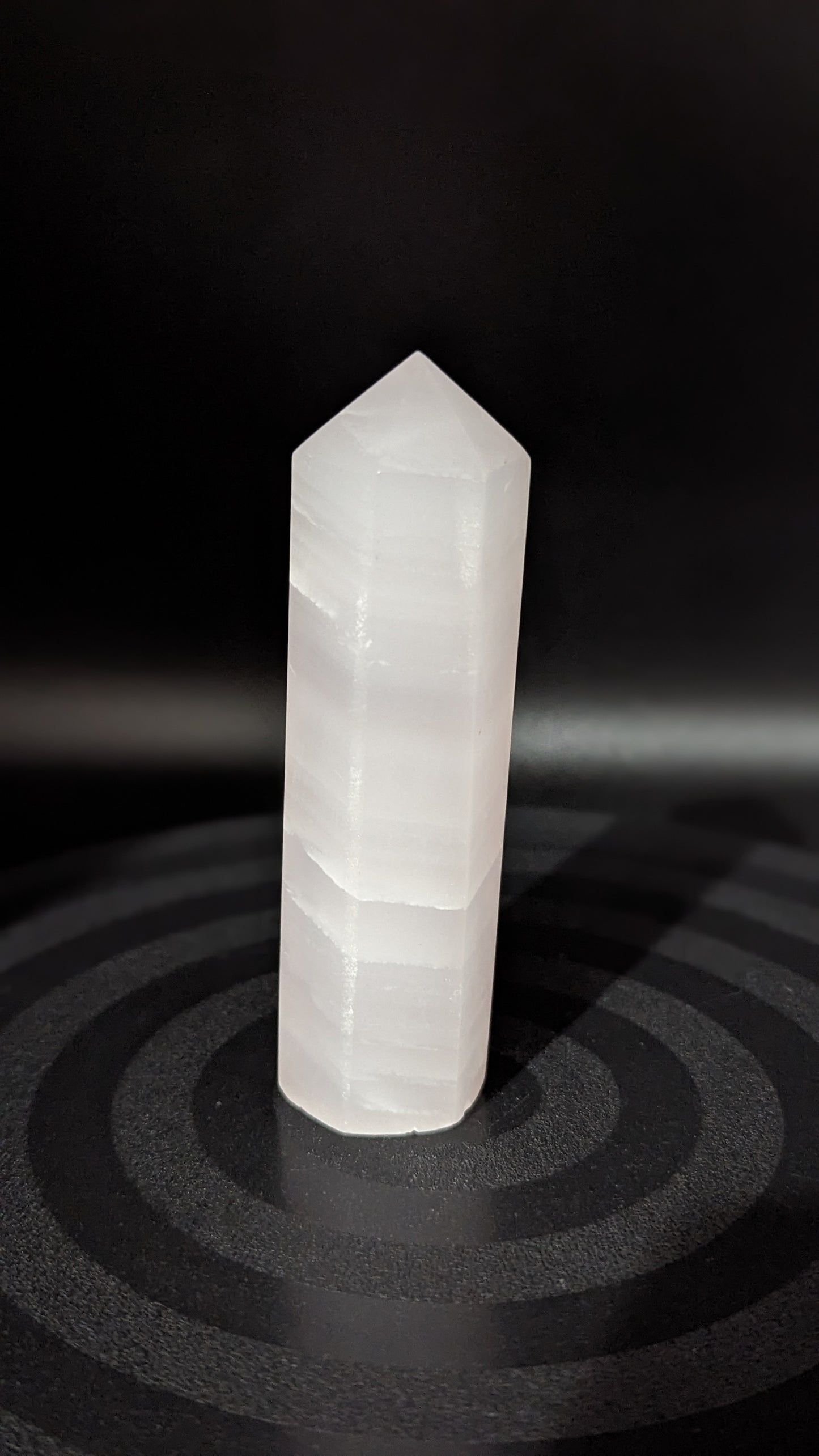 Pink Calcite Energy Tower (UV Reaction)