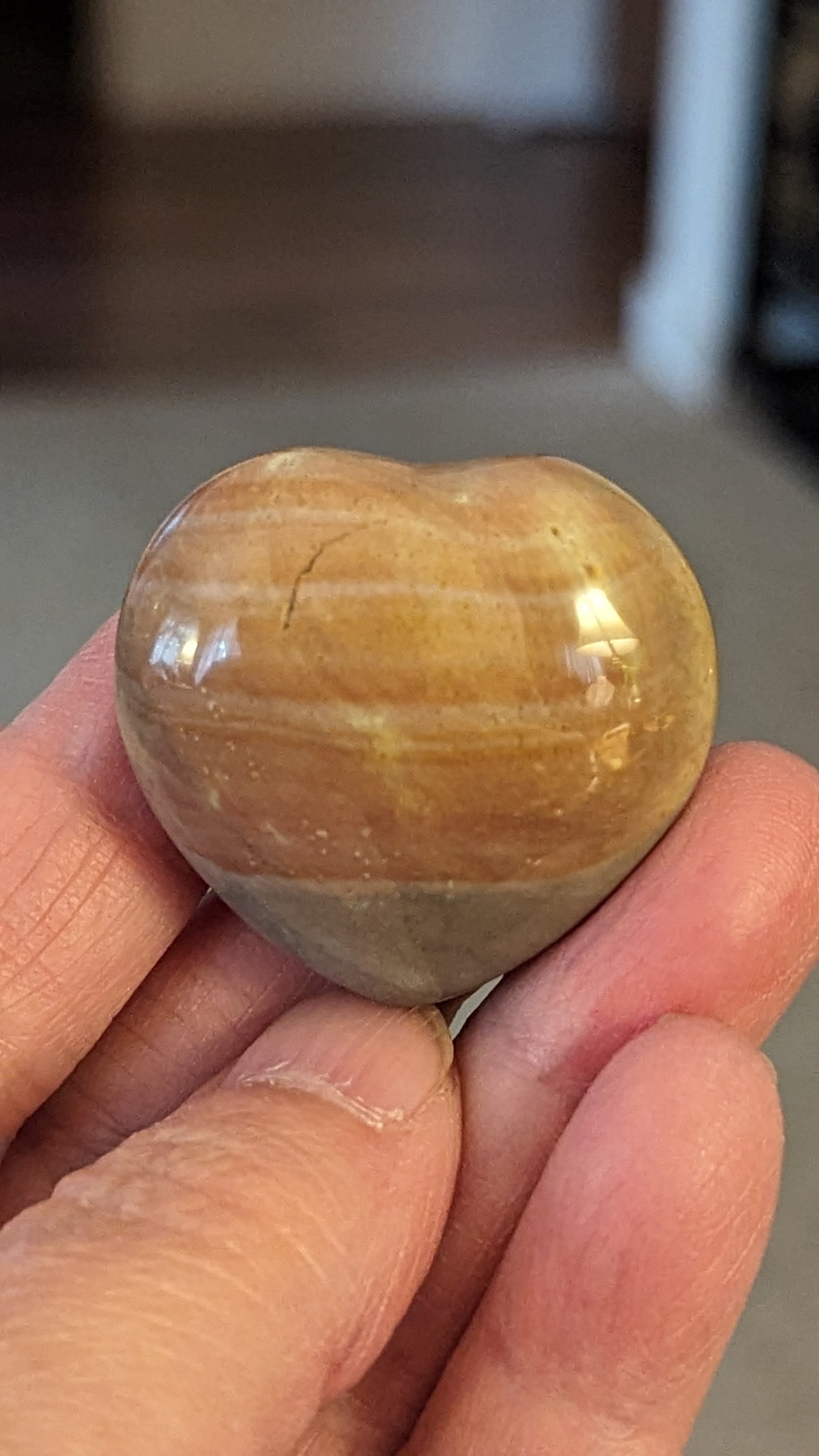 Polychrome Jasper Heart - COMPASSION, CONTENT, NURTURING