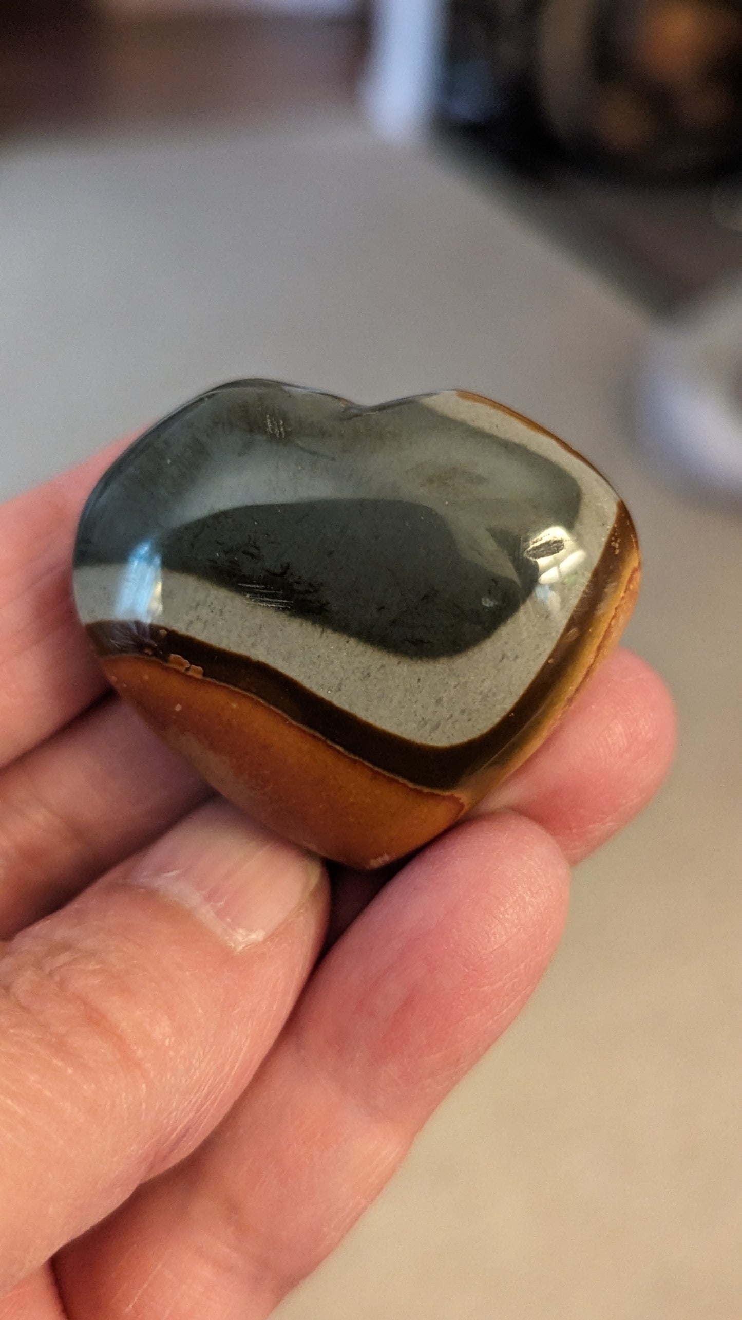 Polychrome Jasper Heart - COMPASSION, CONTENT, NURTURING