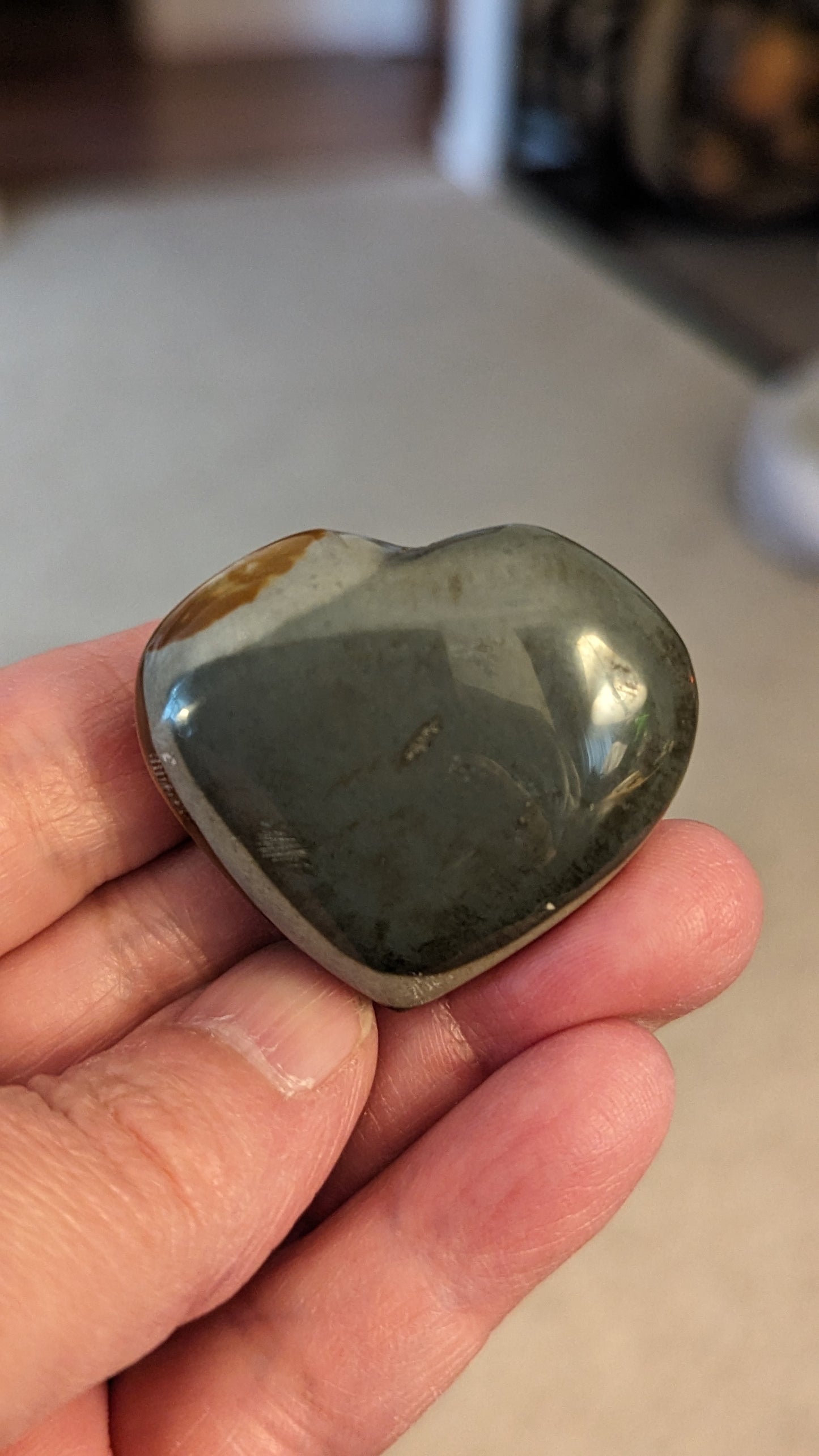 Polychrome Jasper Heart - COMPASSION, CONTENT, NURTURING