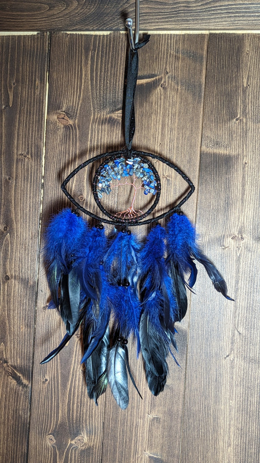 Evil Eye Sodalite Dream Catcher (UV Reactive)