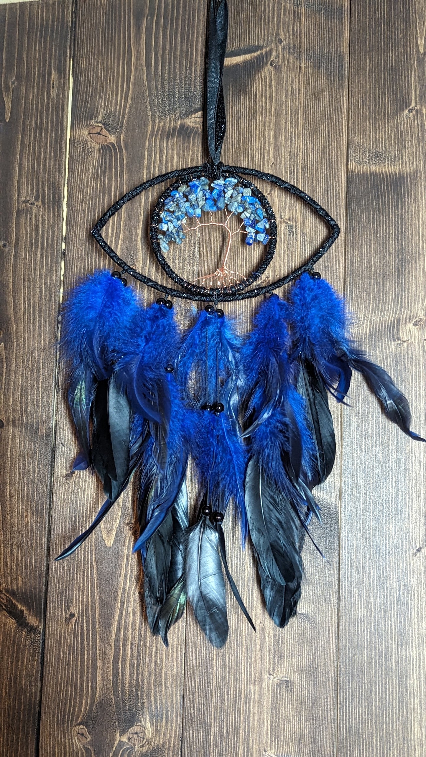 Evil Eye Sodalite Dream Catcher (UV Reactive)