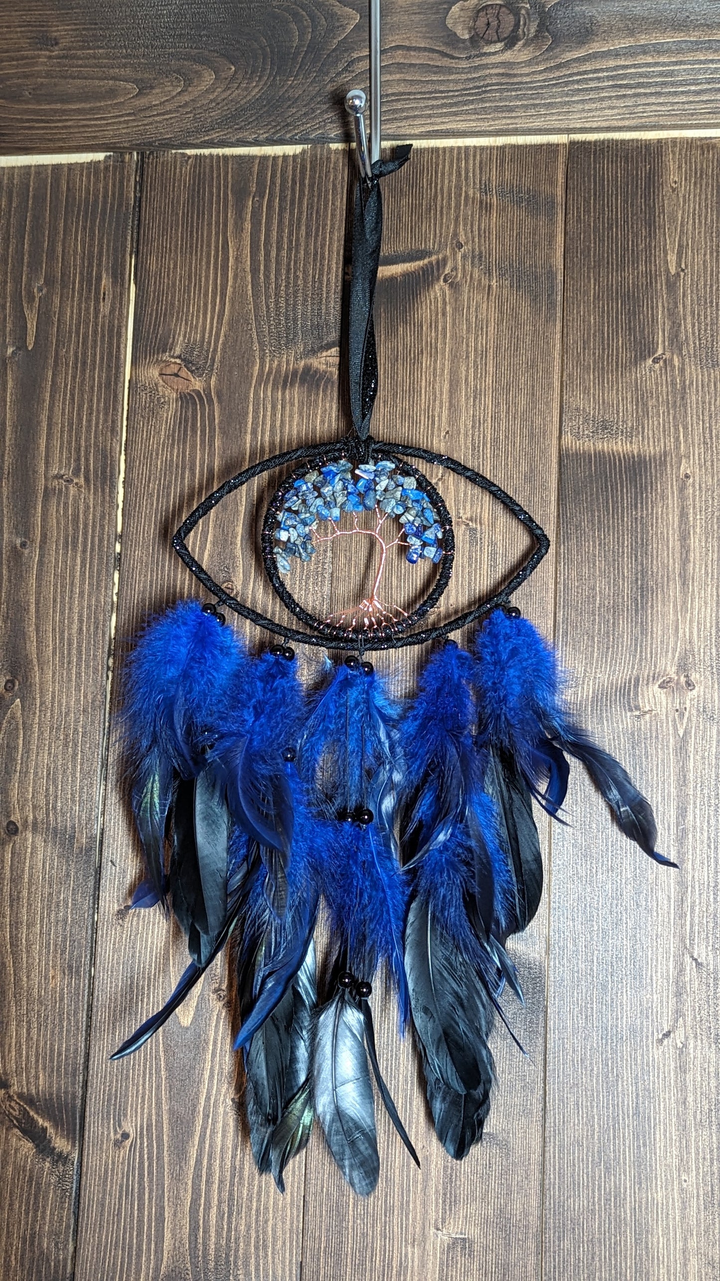 Evil Eye Sodalite Dream Catcher (UV Reactive)