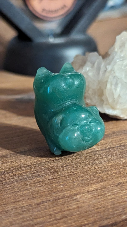 Pig (Green Aventurine) - HEALING, ABUNDANCE, GROWTH