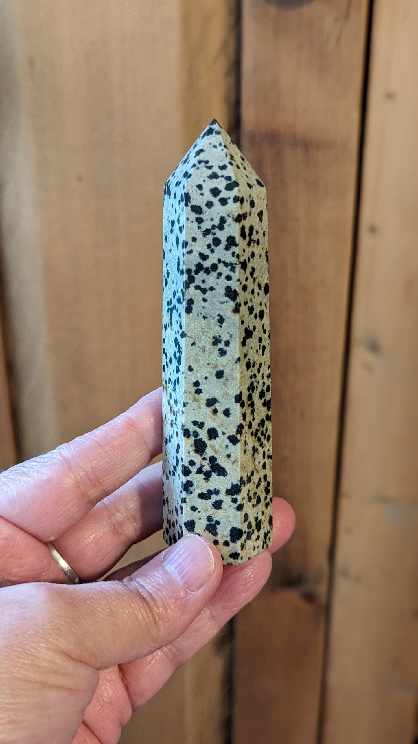 Dalmatian Jasper Energy Tower - COMPOSURE, GROUNDING, NURTURING