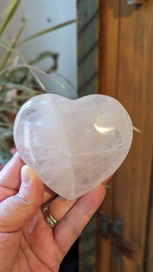 Rose Quartz Heart - LOVE, PROTECTION, FORGIVENESS