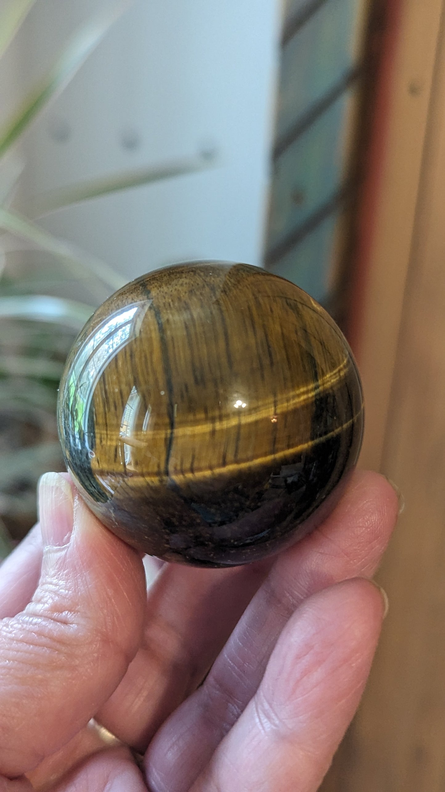 Tigers Eye Sphere - VITALITY, CONFIDENCE, MOTIVATION