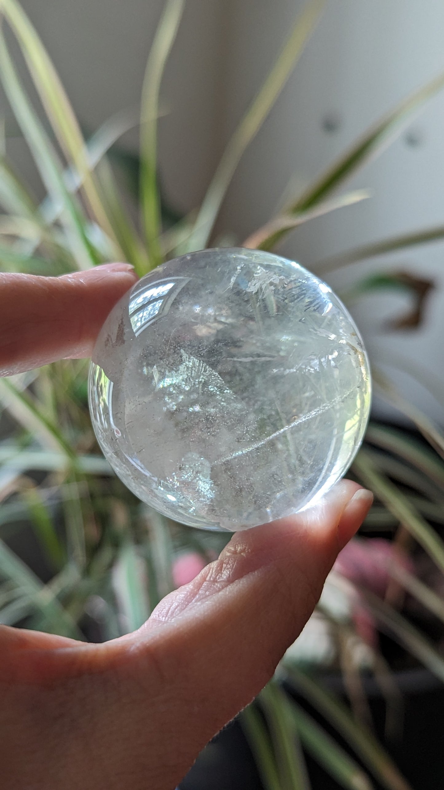 Clear Quartz Sphere -  SPIRITUAL GROWTH, PURITY, ENLIGHTENMENT