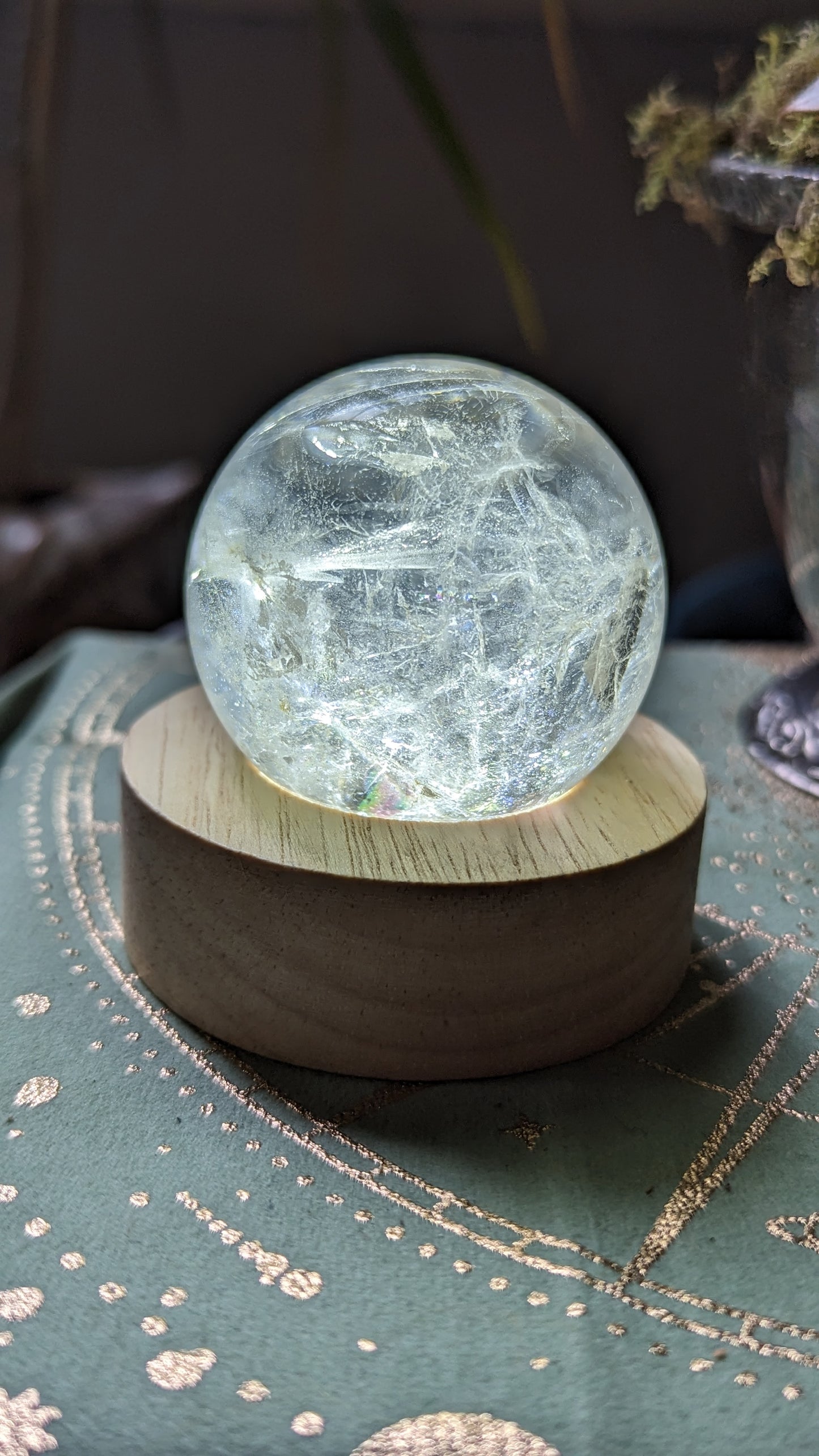 Clear Quartz Sphere -  SPIRITUAL GROWTH, PURITY, ENLIGHTENMENT