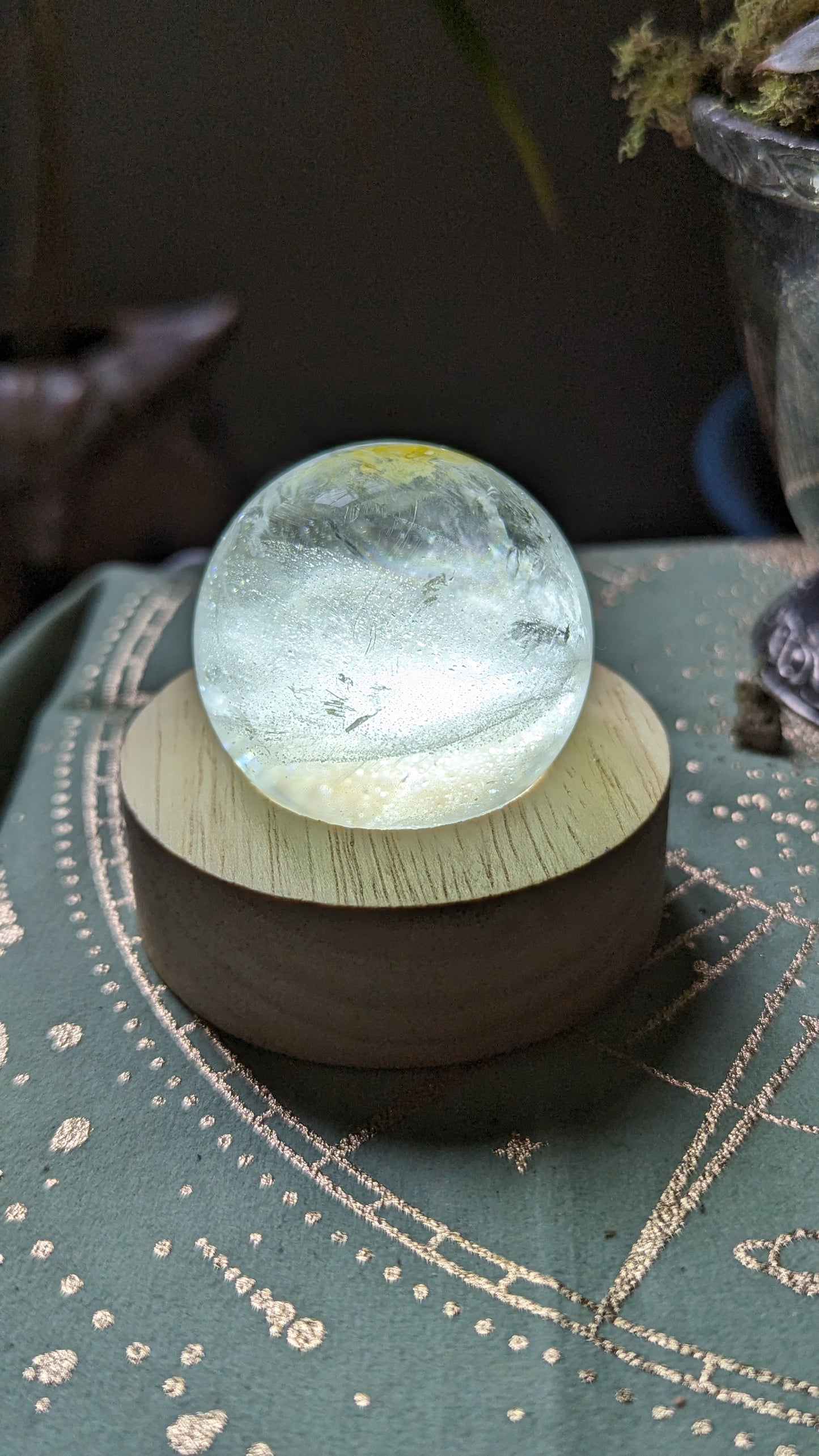 Clear Quartz Sphere -  SPIRITUAL GROWTH, PURITY, ENLIGHTENMENT