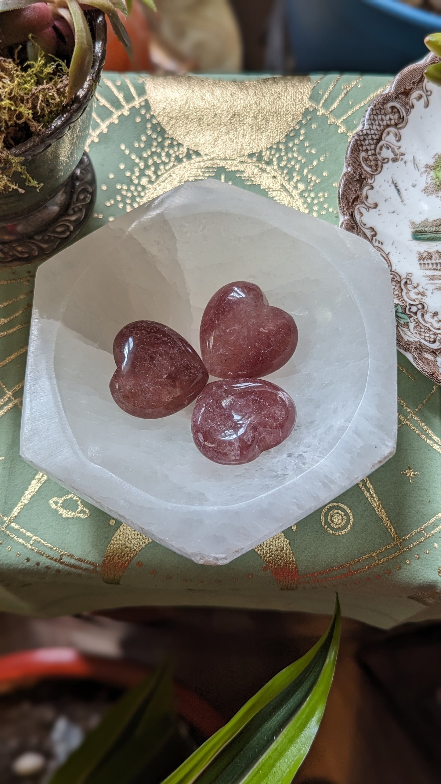 Strawberry Quartz Heart - GRATITUDE, UNIVERSAL LOVE, HARMONY