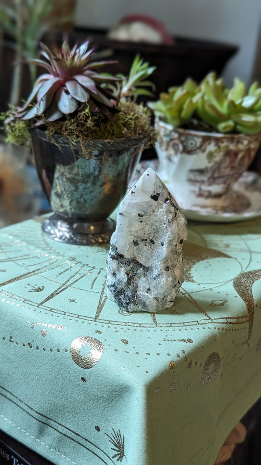 Rainbow Moonstone Energy Tower - AWARENESS, GROWTH, NEW BEGINNINGS