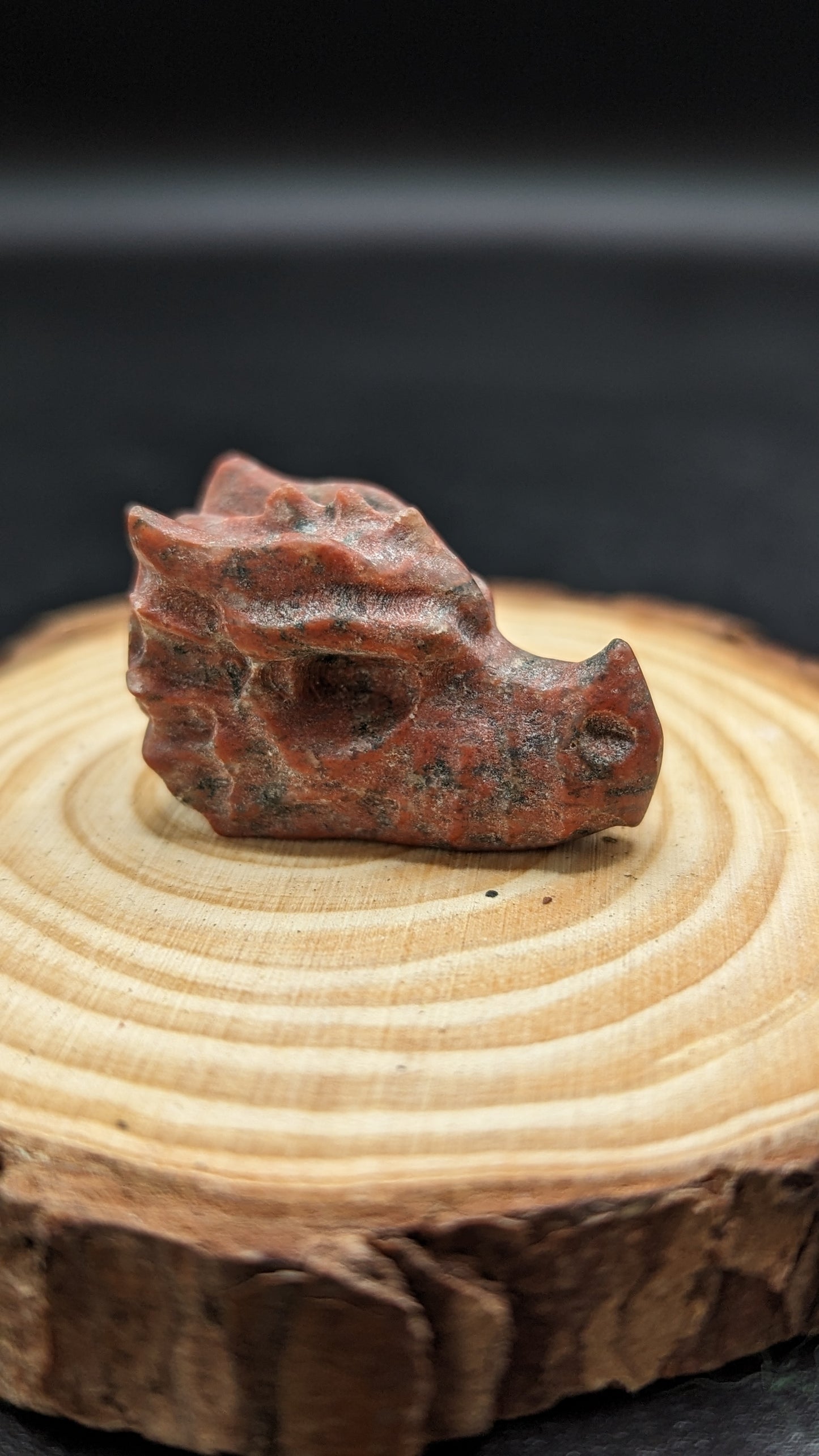 Dragon Head Mini (Red Jasper) - PROTECTION, BALANCE YIN/YANG, ENDURANCE