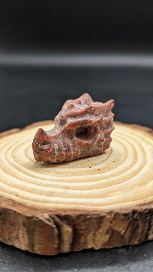 Dragon Head Mini (Red Jasper) - PROTECTION, BALANCE YIN/YANG, ENDURANCE