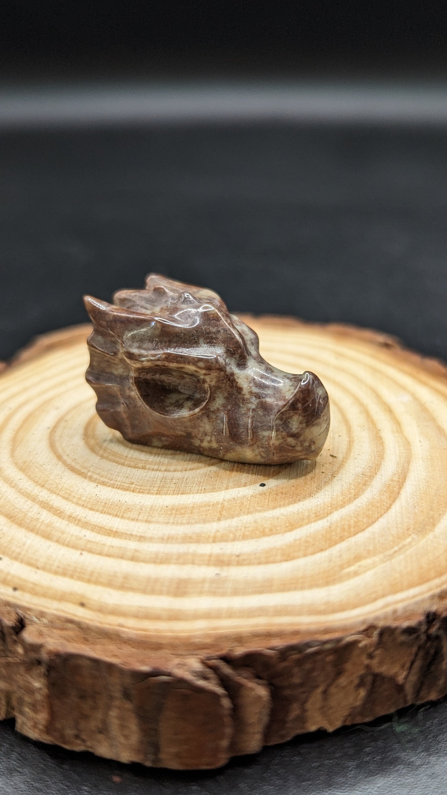 Dragon Head Mini (Jasper) - HAPPINESS, HEALING, PROTECTION