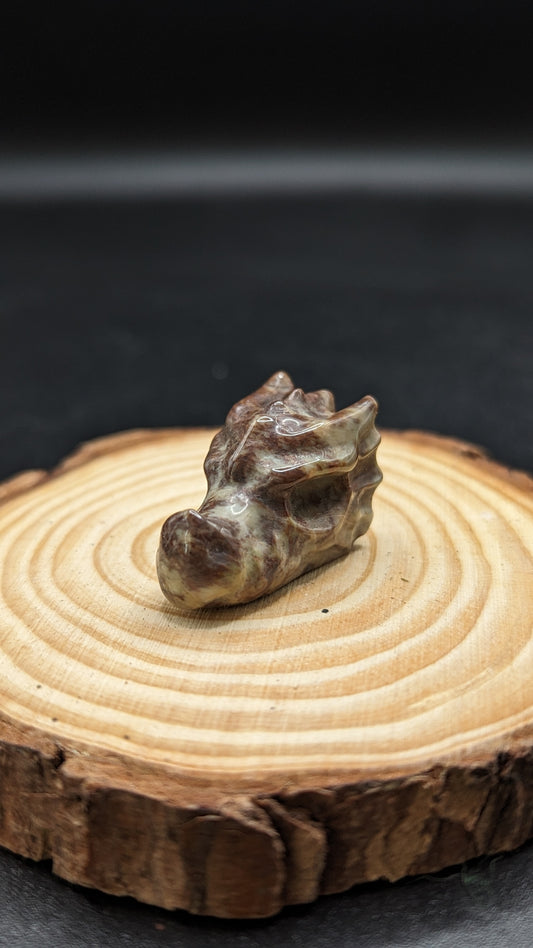 Dragon Head Mini (Jasper) - HAPPINESS, HEALING, PROTECTION