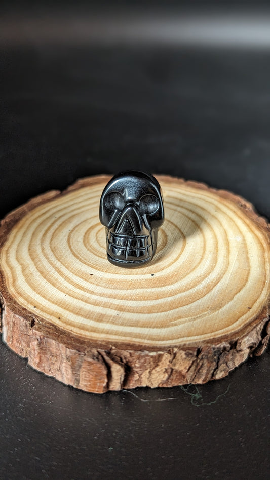 Skull Mini (Black Obsidian) -  PROTECTION, TRANSFORMATION, FULFILMENT