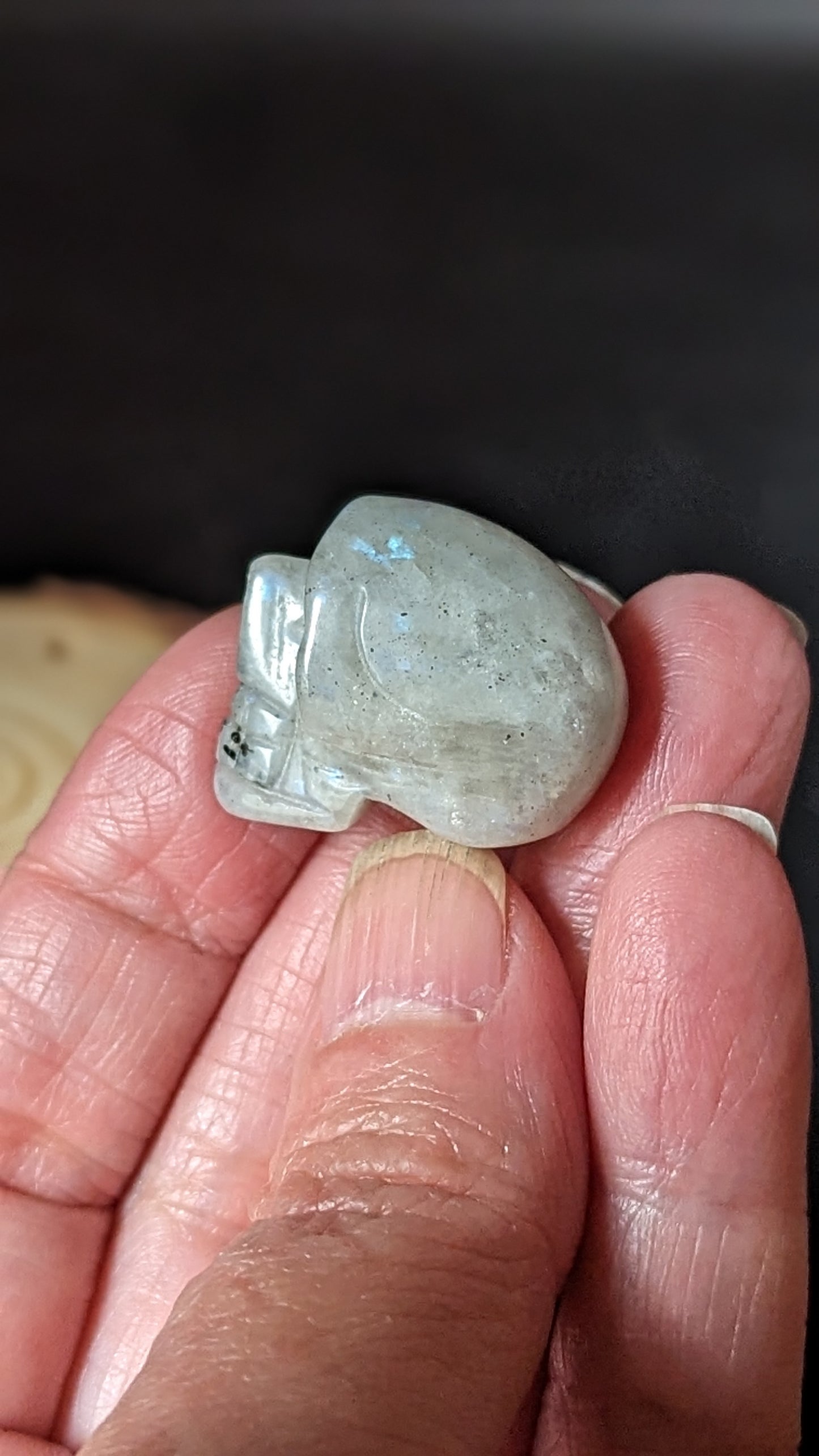 Skull Mini (Labradorite)- STRENGTH, TRANFORMATION, INTUITION