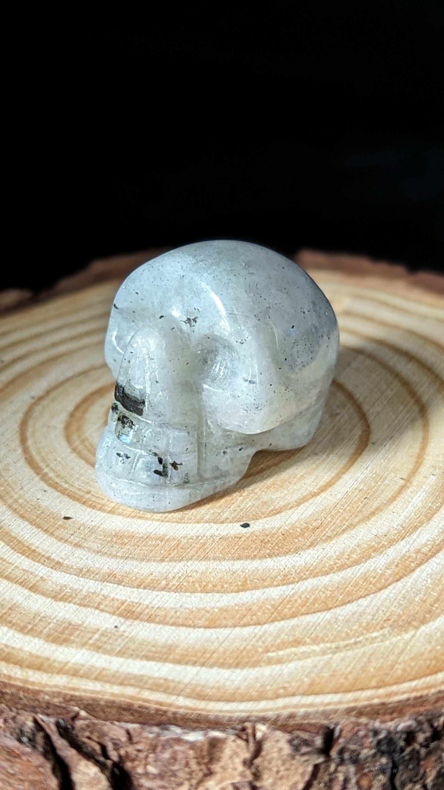 Skull Mini (Labradorite)- STRENGTH, TRANFORMATION, INTUITION