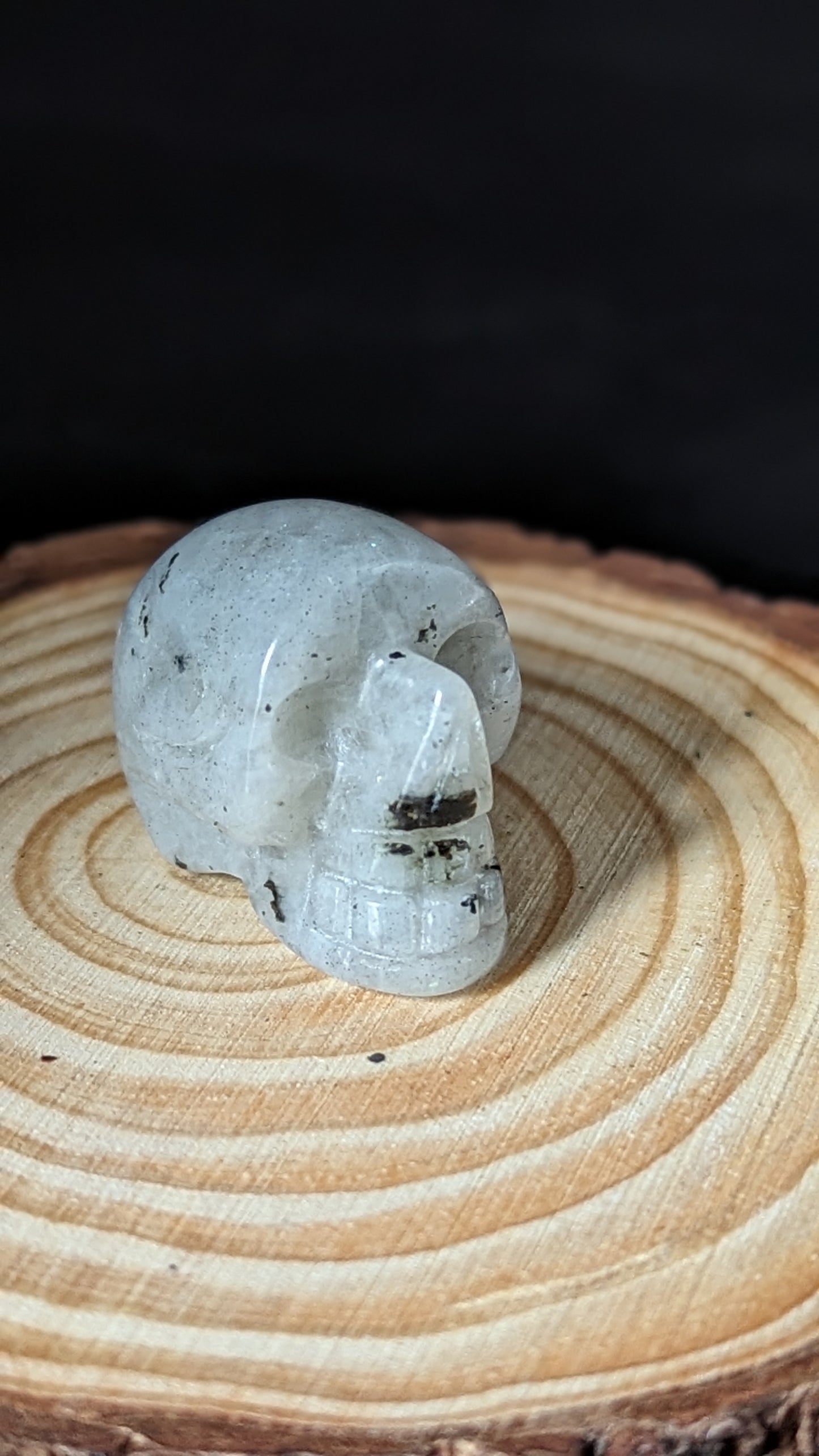 Skull Mini (Labradorite)- STRENGTH, TRANFORMATION, INTUITION