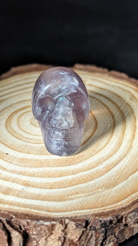 Skull Mini (Purple Fluorite) - INTUITION, PROTECTION, FOCUS