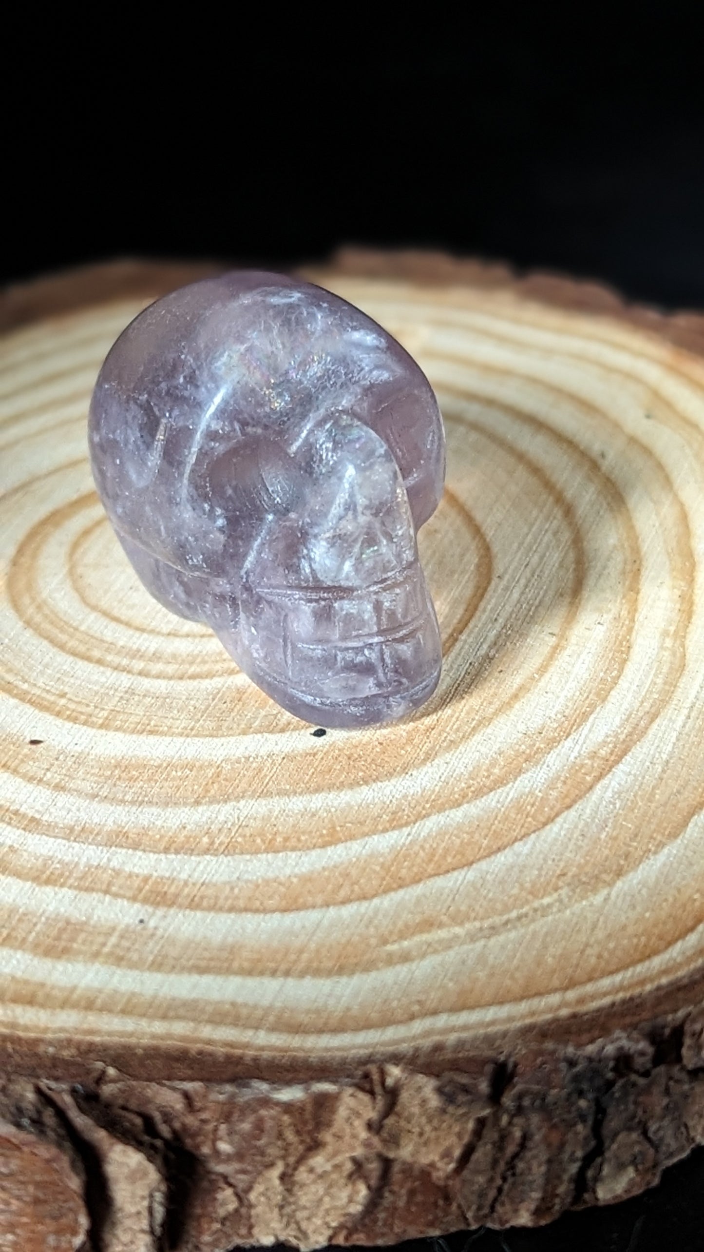 Skull Mini (Purple Fluorite) - INTUITION, PROTECTION, FOCUS