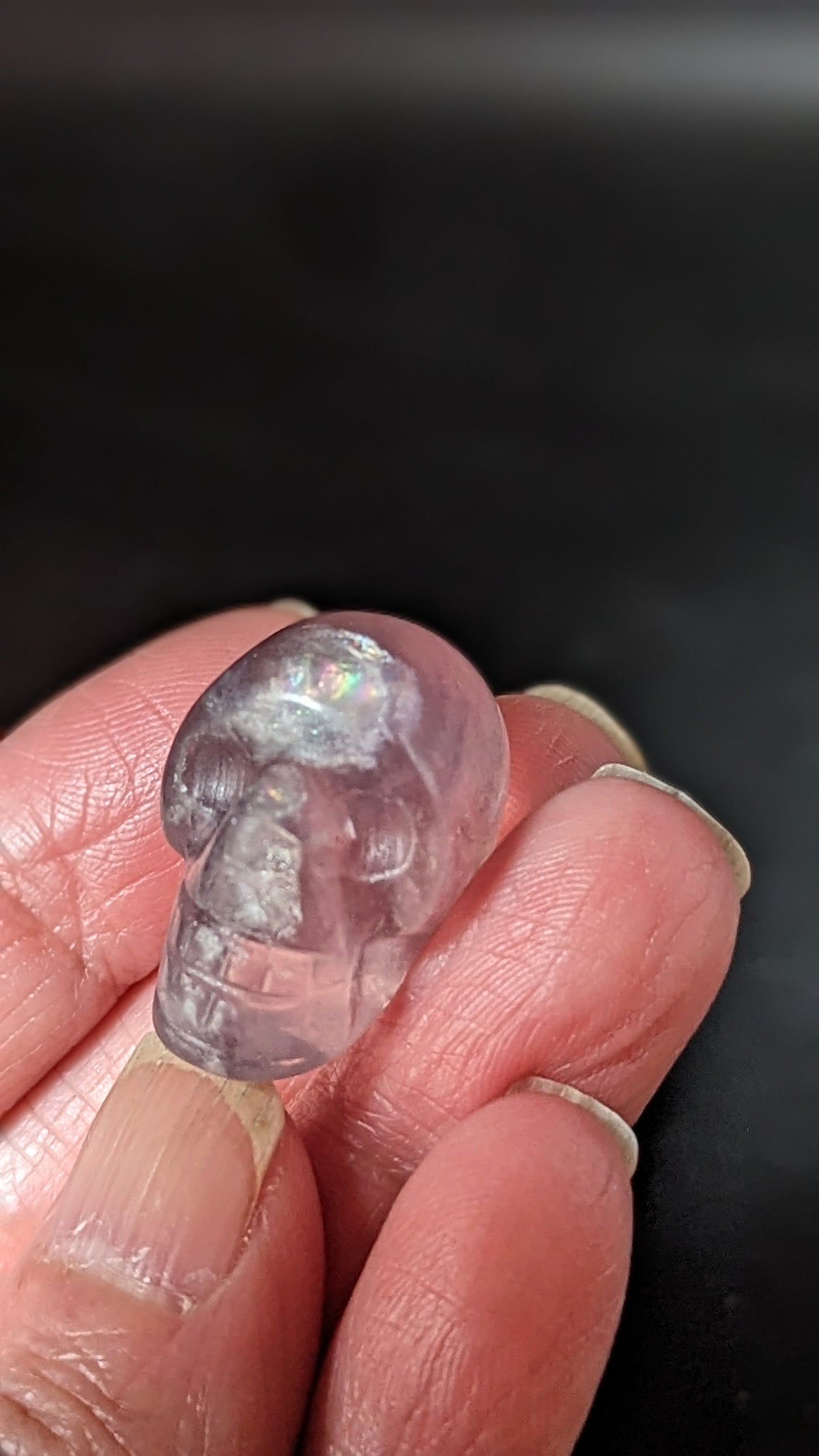 Skull Mini (Purple Fluorite) - INTUITION, PROTECTION, FOCUS