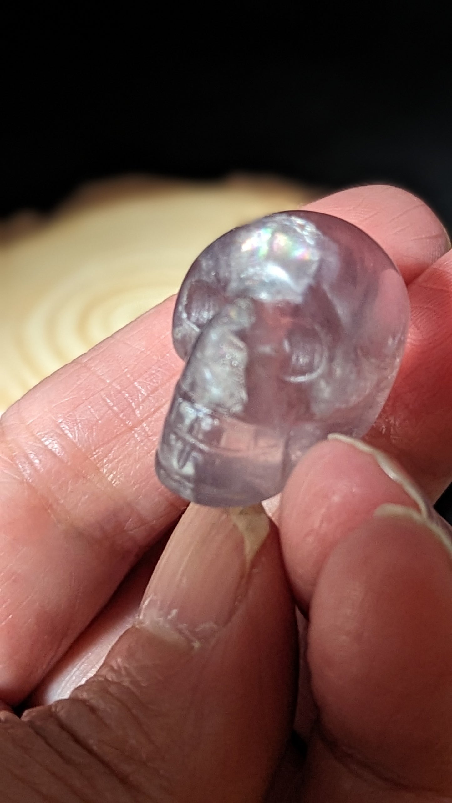 Skull Mini (Purple Fluorite) - INTUITION, PROTECTION, FOCUS