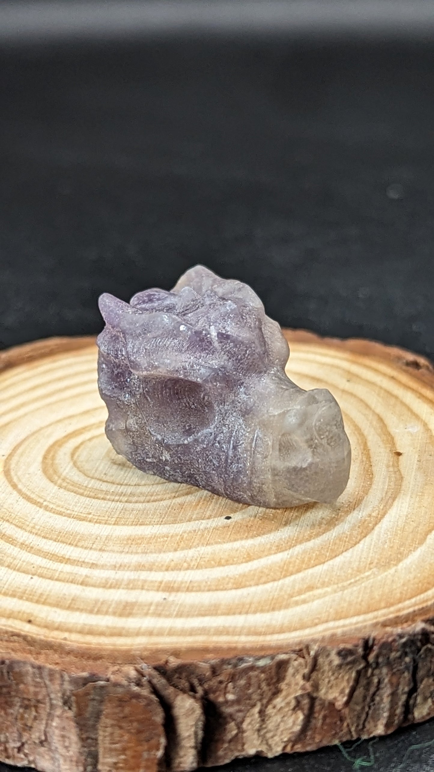 Dragon Head Mini (Lepidolite) - ELIMINATES STRESS, CREATES BALANCE, BOOSTS TRUST