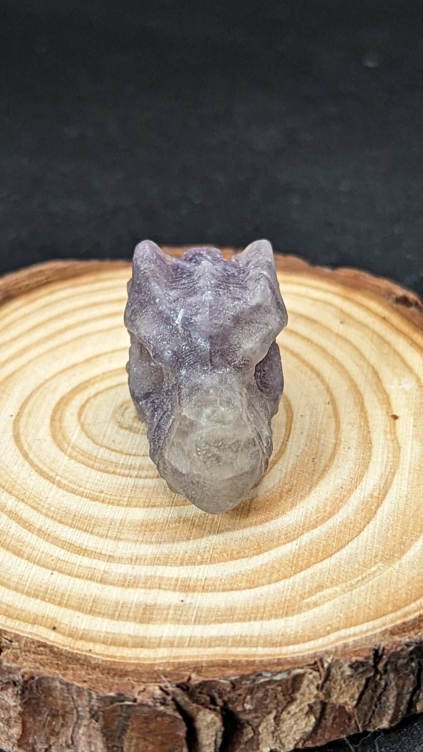 Dragon Head Mini (Lepidolite) - ELIMINATES STRESS, CREATES BALANCE, BOOSTS TRUST