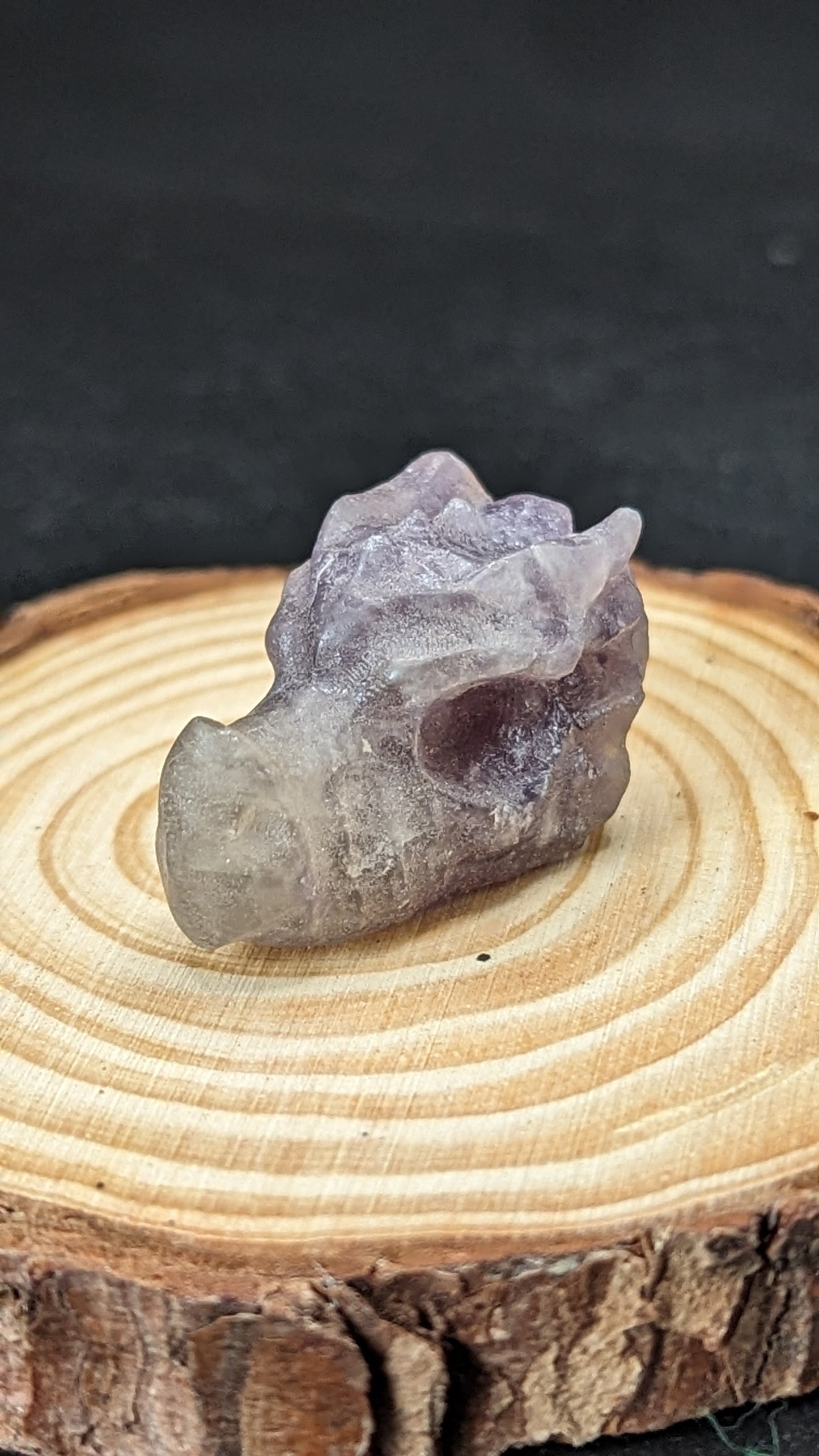 Dragon Head Mini (Lepidolite) - ELIMINATES STRESS, CREATES BALANCE, BOOSTS TRUST