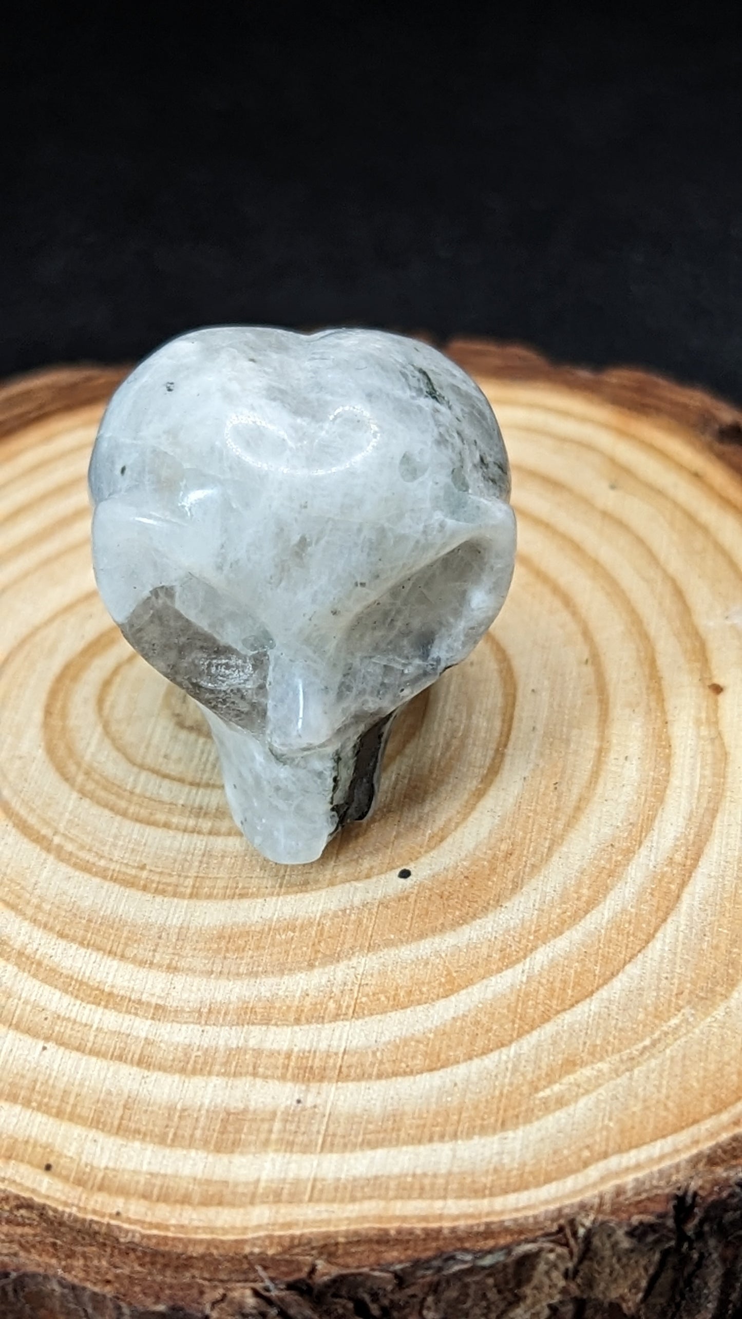 Alien Skull Mini (Rainbow Moonstone)  - AWARENESS, GROWTH, NEW BEGINNINGS